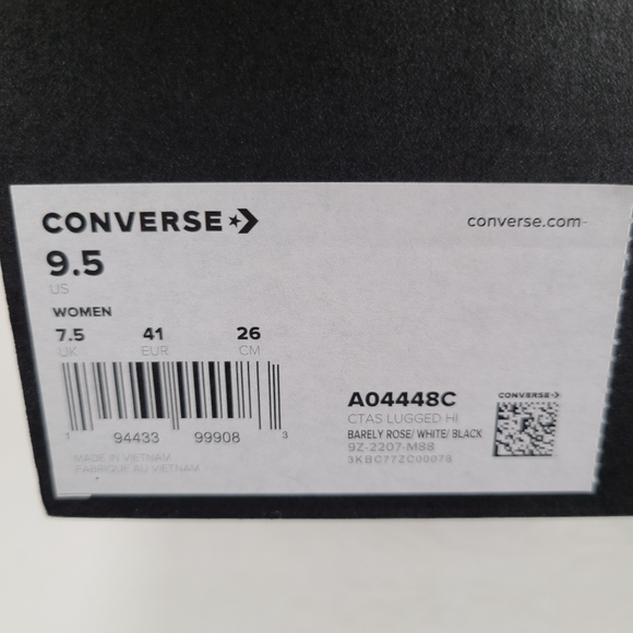 Converse CTAS Lugged Hi Barely Rose White Chunky High Top Sneaker Women Size 9.5 - Picture 12 of 12